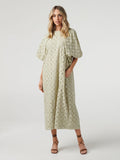 Puff Sleeved Maxi Dress