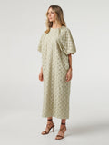 Puff Sleeved Maxi Dress