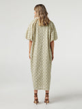 Puff Sleeved Maxi Dress