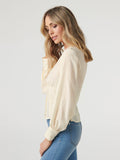 V-Neck Long Sleeve Blouse
