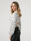 Black And White Print Top